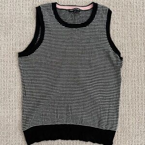 Cable and Gauge polka dot sweater vest